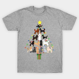 Poodle Christmas Tree Dog Lovers Happy Xmas Holiday T-Shirt